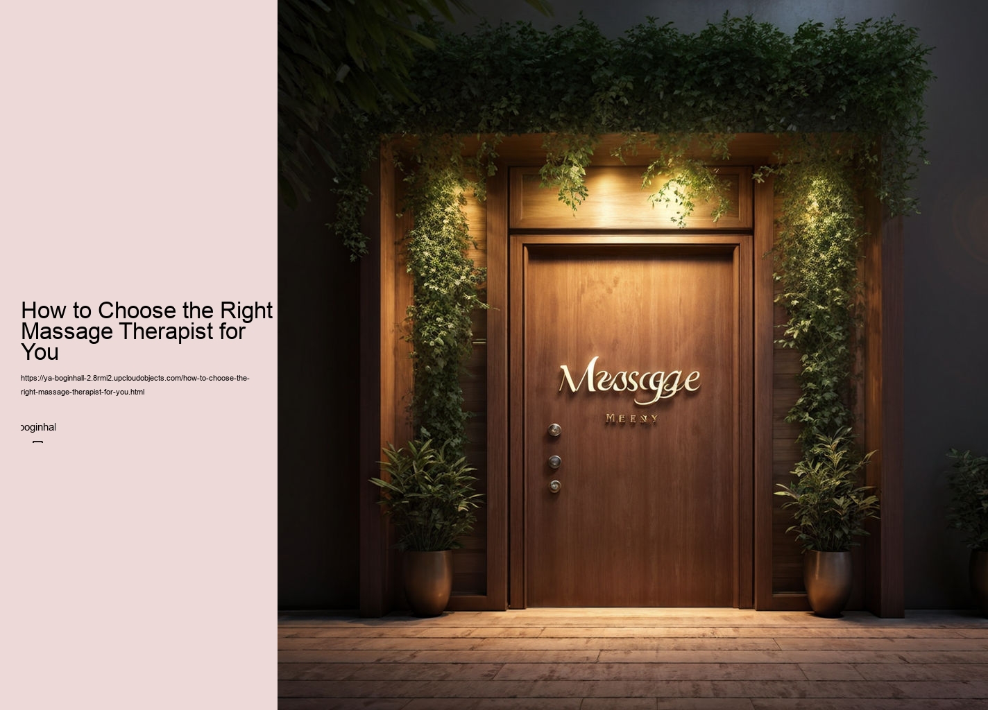 How to Choose the Right Massage Therapist for You