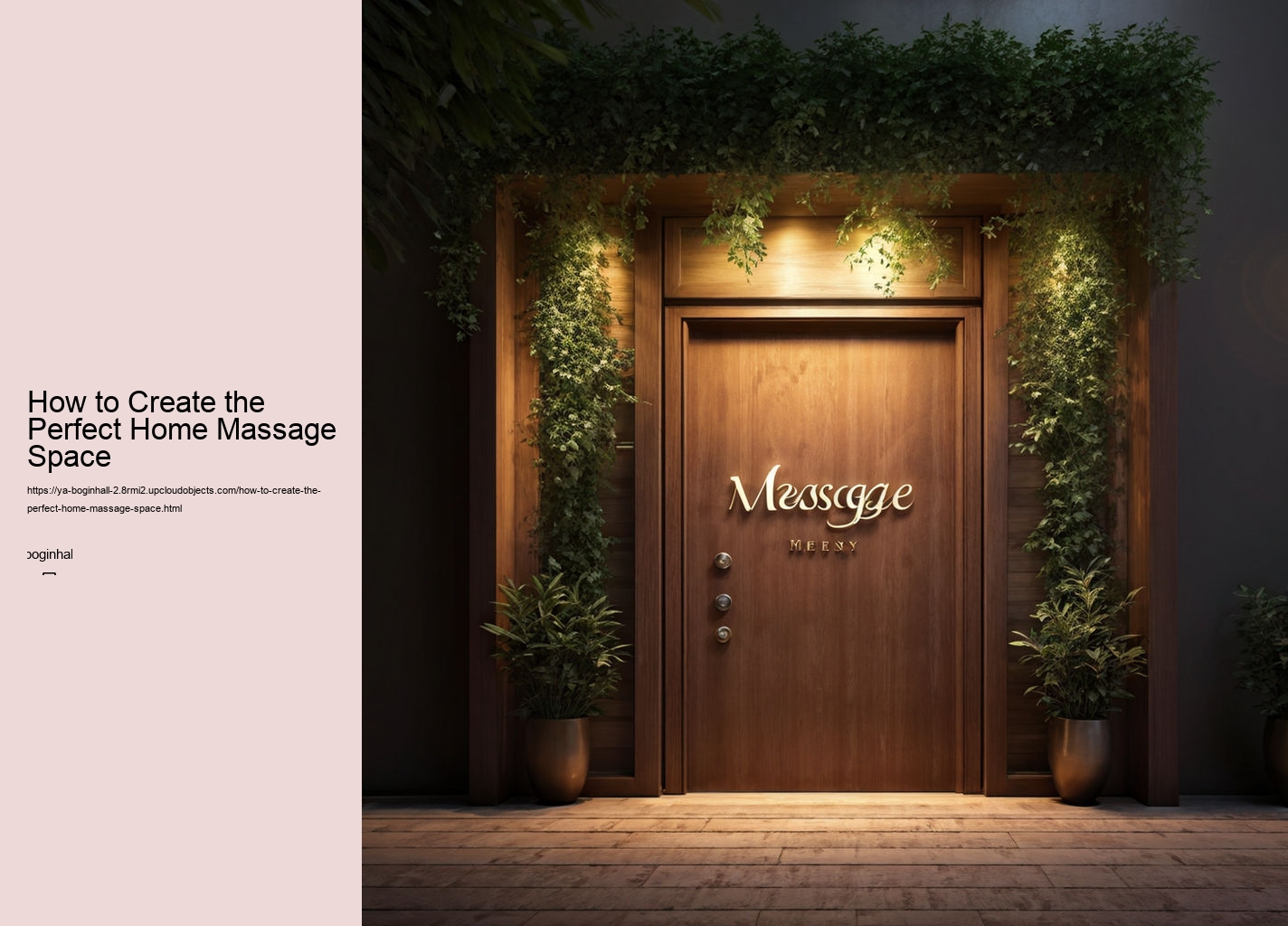 How to Create the Perfect Home Massage Space